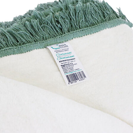 Bigghome Çintemani Yeşil Tek Kişilik Battaniye 150 x 200 cm