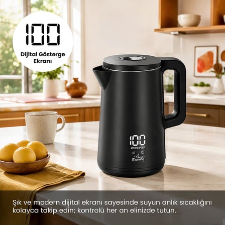 Any Morning SIN2633 Dijital Göstergeli 1.8 Lt Çelik Su Isıtıcı