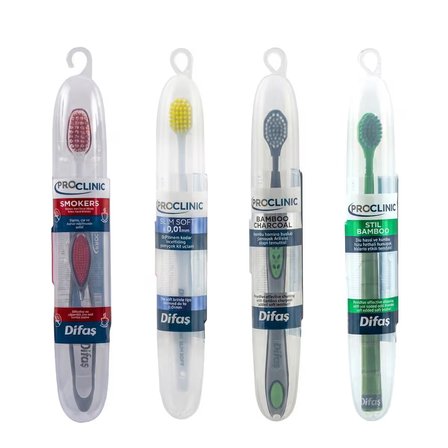 Difaş ProClinic Smokers, Slim Soft, Stil Bamboo ve Bamboo Charcoal Diş Fırçası Seti