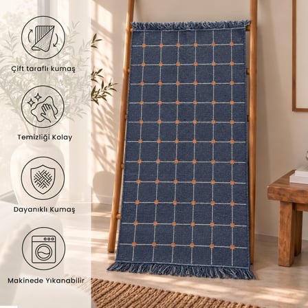 Bigghome Çift Taraflı Kilim 80*150 cm SA26TA