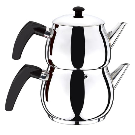 Serenk Excellence Mini Boy Çelik Çaydanlık 0,75 L Demlik, 1,5 L Suluk