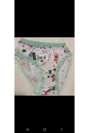 Kız Çocuk 6'lı Desenli Külot