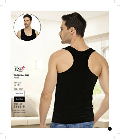 Tutku Elite Erkek Elastan Spor Atlet 1304 6'lı Paket