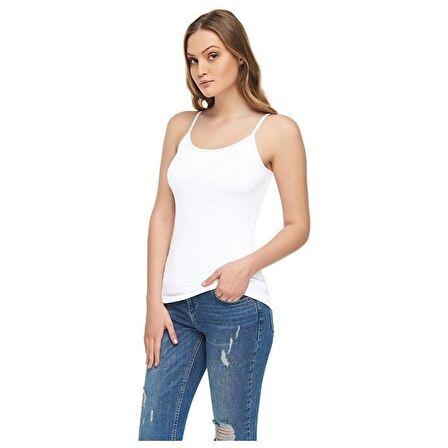 Tutku Elit 2001 Modal Elestan Kadın İp Askılı Atlet