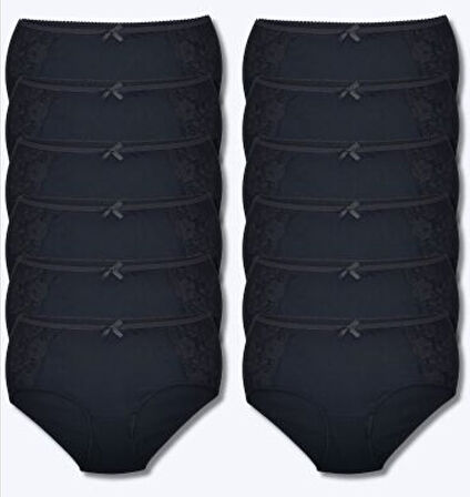 Tutku Elit 12' li Kadın Yanı Dantelli Bato Bikini Külot 2401