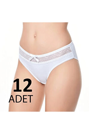 Tutku Elit 12' li Bayan Beli Dantelli Bikini Külot 2704