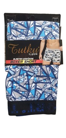 Tutku Erkek Elas EMP Spor Boxer 6'lı Kombin