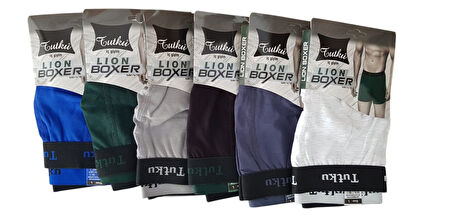 Tutku Erkek LION Spor Boxer 6'lı  0123 Kombin