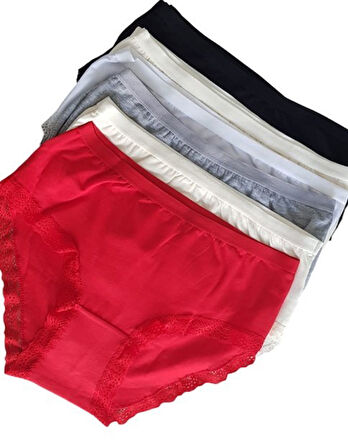 Tutku 12' li Kadın IŞIK Dantelli Bato Bikini Külot 0948