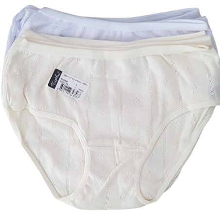Tutku 0854 Kız Çocuk Jakarlı Bato-Slip-Külot - 12'li Kombin