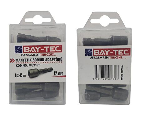 Bay-Tec Manyetik Somun Anahtarı MU2170 8x45 mm (12 Adet)