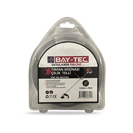 BAYTEC TIRPAN MİSİNA ÇELİK TELLİ 3.3 MM*26MT MK4760