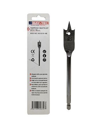 Bay-Tec MU1578-88 Yaprak Matkap Ucu 18 mm