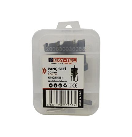 Bay-Tec MU0888-16 Metal Delme Panç Seti Takımı 50 mm