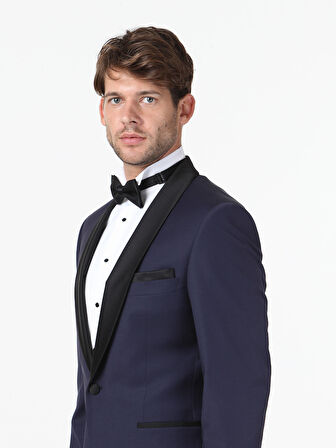 Saks Modern Fit Şal Yaka Dokuma Smokin Takım Elbise