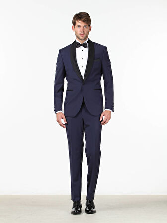 Saks Modern Fit Şal Yaka Dokuma Smokin Takım Elbise