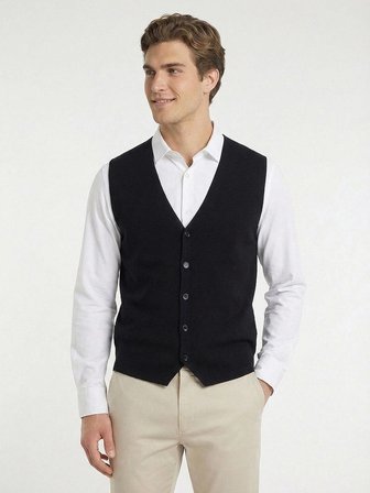Lacivert Regular Fit Casual Örme Triko Yelek