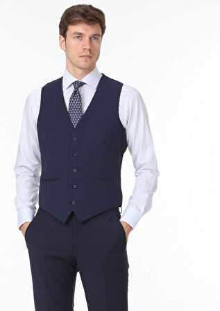 Saks Slim Fit Kelebek Yaka Klasik Yelek