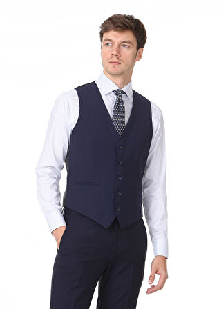 Saks Slim Fit Kelebek Yaka Klasik Yelek