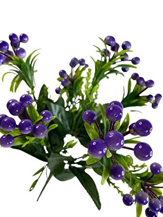 Yapay Çiçek Lila Kokina Demetİ 7 Dal 40*25CM