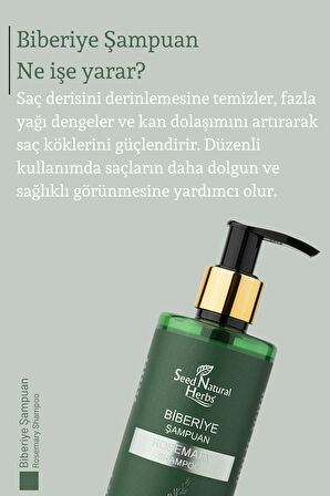 Biberiye Şampuanı Dökülme Karşıtı ve Hızlı Uzamaya Yardımcı Keratin Özlü 250 ml