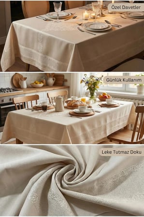 Atak Jumbo Jakarlı Dertsiz Yemek Masa Örtüsü 160 x 220