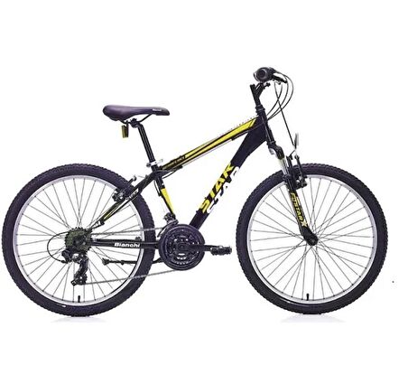 BIANCHI STAR ERKEK DAĞ BİSİKLETİ 360H V 24 JANT 21 VİTES SİYAH SARI BEYAZ