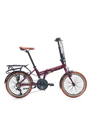 Carraro Flexi 121 20 Jant Katlanabilir Bisiklet 21 Vites (mat Viola, Bakır)