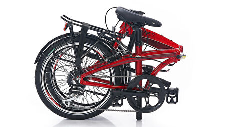 Carraro Flexi 108 V Fren 8 Vites 20 Jant Katlanır Bisiklet Açık Yeşil Siyah Kırmızı