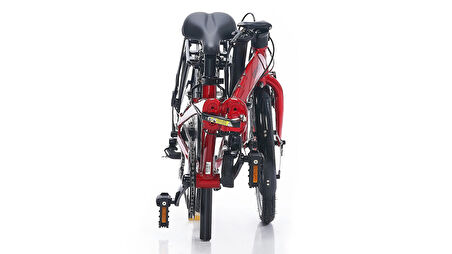 Carraro Flexi 108 V Fren 8 Vites 20 Jant Katlanır Bisiklet Açık Yeşil Siyah Kırmızı