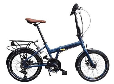Carraro Flexi 121D M.Disk Fren 21 Vites 20 Jant Katlanır Bisiklet Mat Navy Mavi Siyah