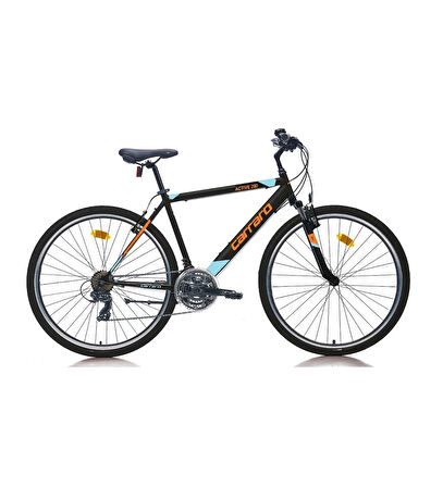 Carraro Active 290 V Fren 21 Vites 28 Jant Şehir Bisikleti Siyah Turuncu Mavi 49 Kadro