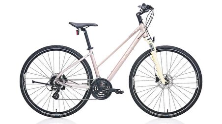 Carraro Sportive 226 HD Disk Fren 24 Vites 28 Jant Şehir Bisikleti Metalik Pembe Bej 46 Kadro