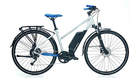 CARRARO e-TIME VENÜS KADIN ŞEHİR BİSİKLETİ 480H HD 28 JANT 9 VİTES MAT GÜMÜŞ SİYAH KOYU MAVİ