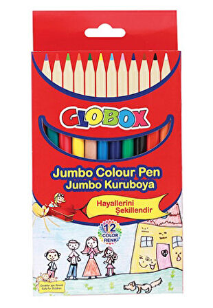 Globox Jumbo Kuru Boya 12 Li - 2 adet