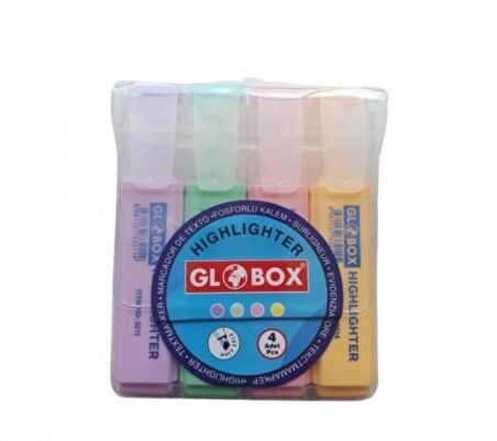 GLOBOX HİGHLİGHTER KALEM SETİ 4 RENK 3230 PASTEL