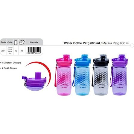 Globox 3554 water Bottle Matara 600ML - Açık Mavi