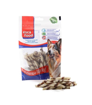 Esca Food Dana Etli Burgu Kemik 8 cm 25'li Köpek Ödül Maması 2'li Paket