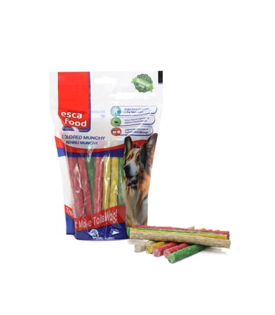 Esca Food Munchy Renkli 12 cm 8 Gram 40'lı Köpek Ödül Maması 2'li Paket