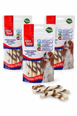 Esca Food Dana Etli Burgu Kemik 12 cm 10'lu Köpek Ödül Maması 3'lü Paket