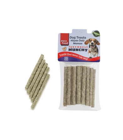 Esca Food Munchy Çubuk İşkembeli 12 cm 25'li Köpek Ödül Maması 3'lü Paket