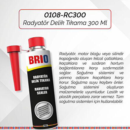 Brio Radyatör Delik Tıkama 300 Ml