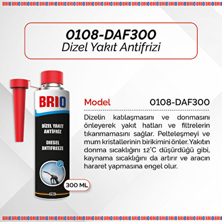 Brio Dizel Yakıt Antifrizi 300 Ml