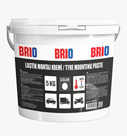 Brio Lastik Montaj Kremi Beyaz 5 Kg