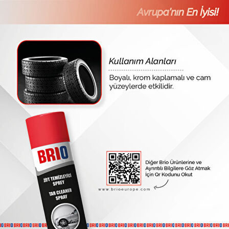 Brio Zift, Kir, Yağ ve Katran Temizleyici Sprey 400 Ml