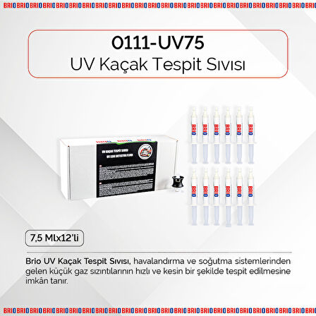 Brio Uv Kaçak Tespit Sıvısı Kaçak Arama 7,5 Ml 12 Li