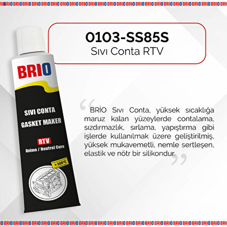 Brio Sıvı Conta 85 Gr Rtv Siyah