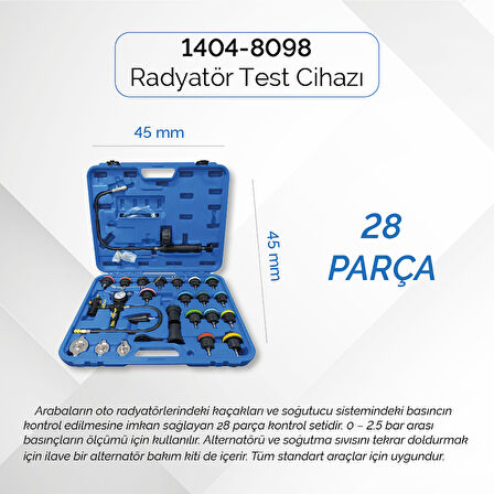 Brio Radyatör Test Cihazı 27 Parça