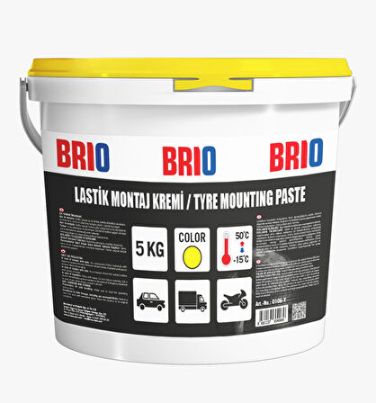 Brio Lastik Montaj Kremi Sarı 5 Kg