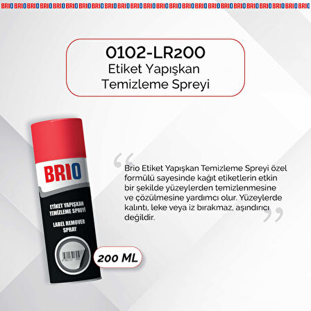 Brio Etiket Yapışkan Temizleme Spreyi Etiket Sökücü Sprey 200 Ml 2 Adet